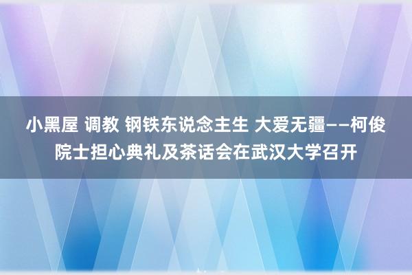 小黑屋 调教 钢铁东说念主生 大爱无疆——柯俊院士担心典礼及茶话会在武汉大学召开